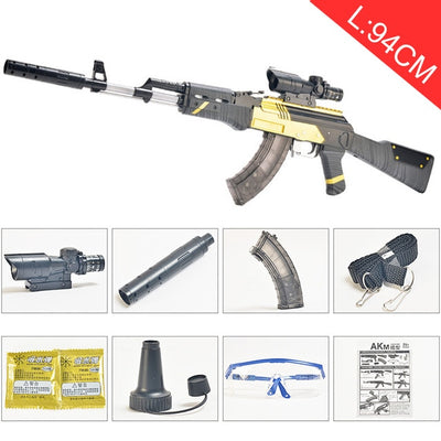 男孩玩具枪AK 47户外CS射击枪武器与子弹水凝胶球气枪彩弹枪武器儿童礼物
