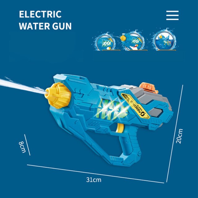 水枪玩具水枪儿童礼物电动水枪SummerWaterToys孩子们户外游戏高压水枪玩具射击